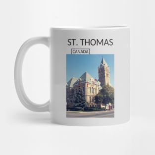 St. Thomas Ontario Canada Souvenir Present Gift for Canadian T-shirt Apparel Mug Notebook Tote Pillow Sticker Magnet Mug